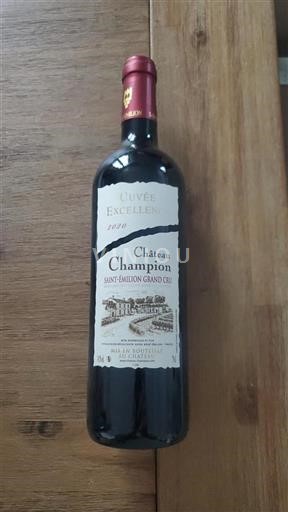 Bordeaux Saint-Émilion Grand Cru Grand Cru Château Champion Excellence 2020