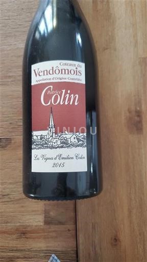 Údolí Loiry Coteaux-du-vendômois Patrice Colin Les Vignes d'Emilien Colin 2015