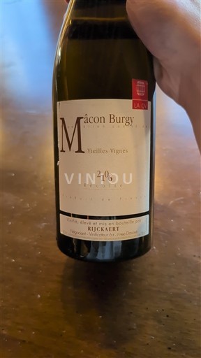 Burgundi Mâcon ja Mâcon-kylät Rijckaert Vieilles Vignes 2016