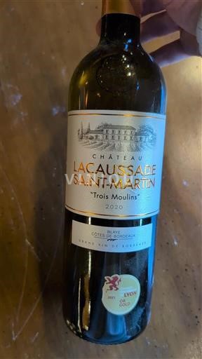 Burdeos Blaye-Côtes de Burdeos Lacaussade Saint-Martin Trois Moulins 2020