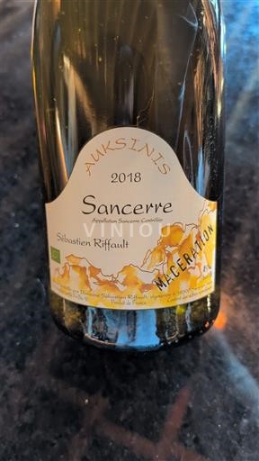 Loiren laakso Sancerre Sébastien Riffault Auksinis 2018