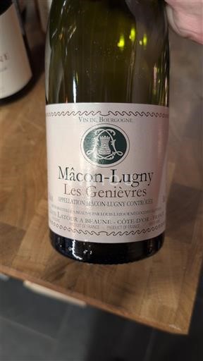 Burgundi Mâcon ja Mâcon-kylät Mâcon-Lugny Les Genièvres Ei vuosikertaa