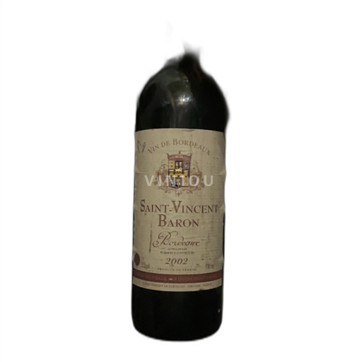 Bordeaux Saint Vincent Baron Bordeaux 2002