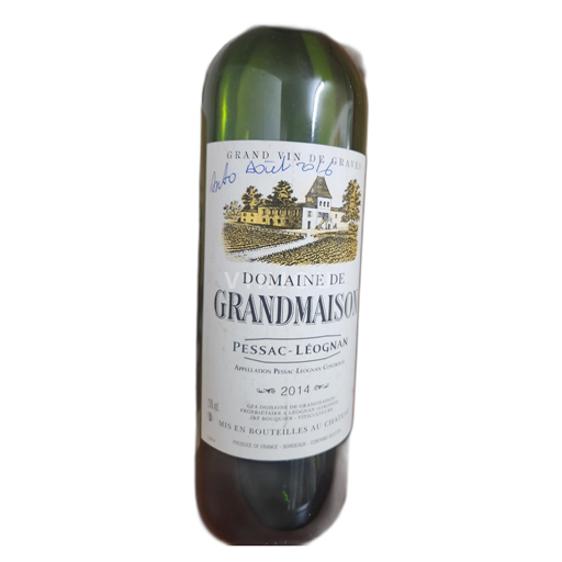 Bordeaux Pessac-Léognan Domaine de Grandmaison 2014