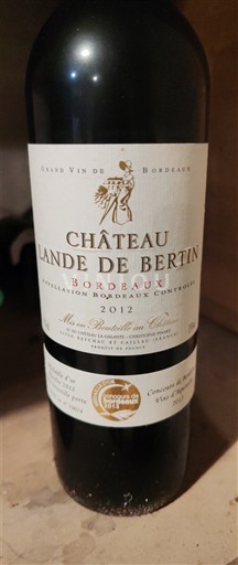 Bordeaux Château Lande de Bertin 2012