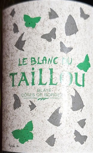 Burdeos Blaye-Côtes de Burdeos Taillou Le Blanc du Taillou Sin añada