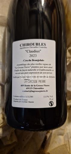 Beaujolais Chiroubles La Grosse Pierre Claudius 2023