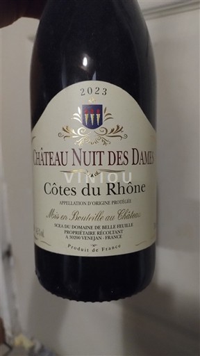 Rhônen laakso Côtes-du-rhône Château Nuit des Dames 2023