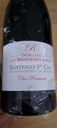 Burgundy Santenay Premier Cru Domaine J-C Regnaudot & Fils Clos Rousseau 2021