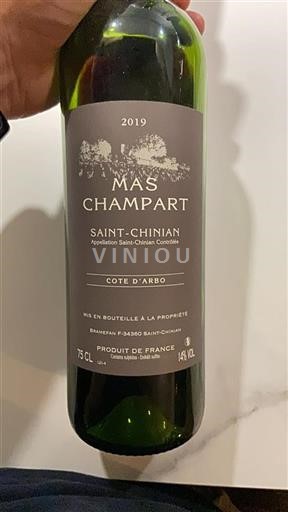 Languedoc Saint-Chinian Mas Champart Cote d'Arbo 2019