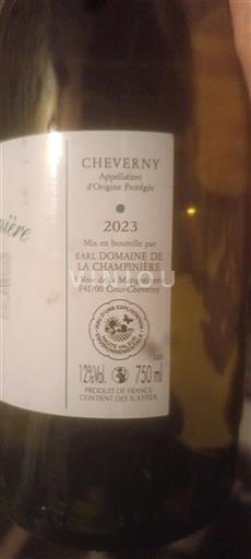 Loire-dalen Cheverny Domaine EARL de la Champinière 2023