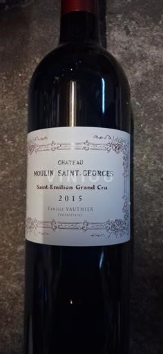 Bordeaux Saint-Émilion Grand Cru Grand Cru Château Moulin Saint-Georges 2015