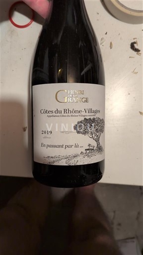 Rhônedalen Côtes-du-Rhône-Villages Henri de la grange En passant par là 2019