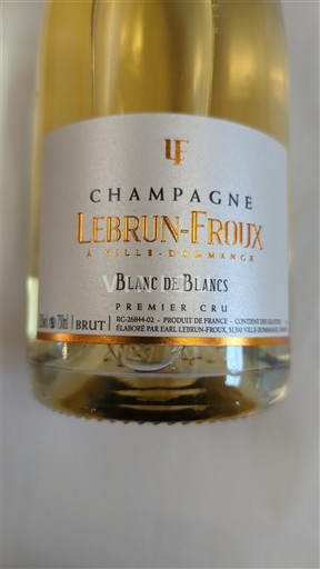 Champagne Sâm-panh Premier Cru Lebrun-Froux Blanc de Blancs Không niên vụ