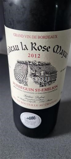 Bordeaux Puisseguin-saint-émilion Château La ROSE MAYAT 2012
