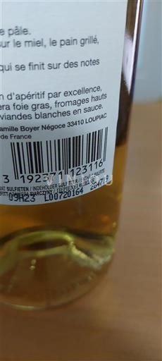 Bordeaux Loupiac Famille Boyer Négocé 2016