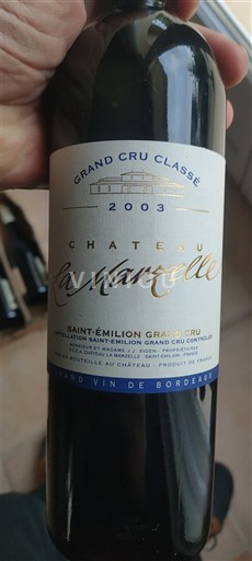Bordeaux Saint-Émilion Grand Cru Château La Marzelle 2003