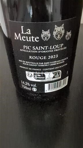 Langvedok Pic-saint-loup Grand Terroir La Meute 2023