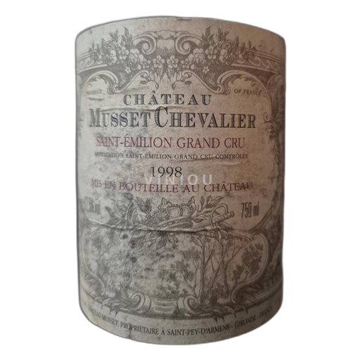 Bordeaux Saint-Émilion Grand Cru Musset Chevalier 1998