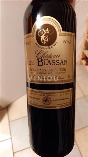 Bordeaux Bordeaux Supérieur Château Blassan Fûts de Chêne 2018