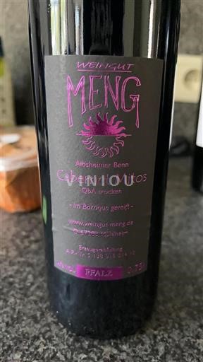 Pfalz Niet gespecificeerd Weingut Meng Albsheimer Benn Cabernet Mitos Niet-geïntegreerd