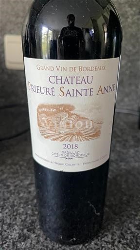 Bordeaux Cadillac-côtes-de-bordeaux Château Prieuré Sainte Anne 2018