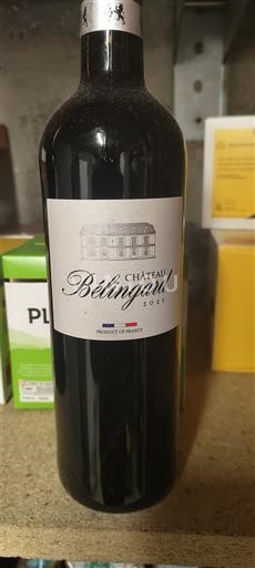 Vin Rouge sec Château Bélingard 2021 Francë Jugperëndim Bergerak AOC