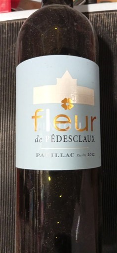 Bordeaux Pauillac Château Pedesclaux Fleur de Pédesclaux 2012