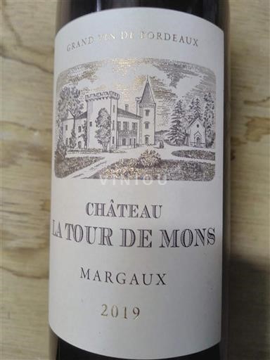 Bordeaux Margaux La Tour de Mons 2019