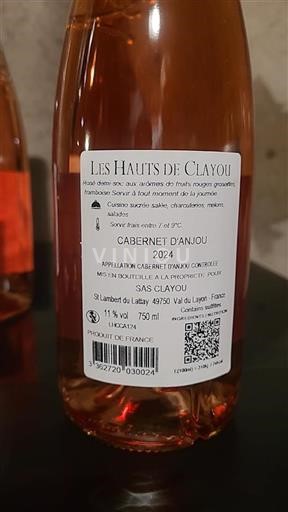 Loiretal Cabernet d’Anjou Les Hauts de Clouyou 2024
