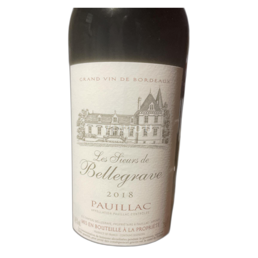 Bordeaux Pauillac BELLES GRAVES Les Fleurs de 2018