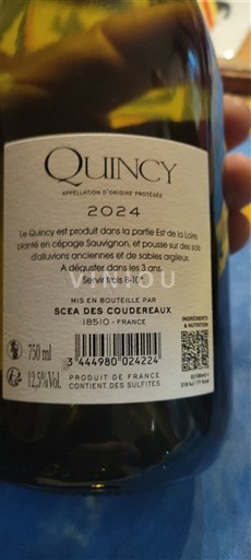 Vallée de la Loire Quincy SCEA des Couldereaux 2024
