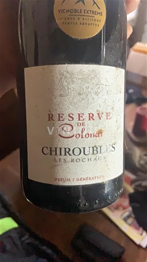 Вина Rouge sec Réserve de Colonat Les Rochaux Domaine Colonat 2023 Francuska Божоље Чирубль AOC