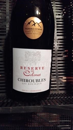 Beaujolais Chiroubles Domaine Colonat Réserve de Colonat Les Rochaux 2023
