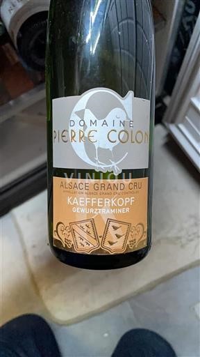Alsace Gewurztraminer Grand Cru Pierre Colon Kaefferkopf Gewurztraminer 2017