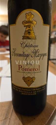 Burdeos Pomerol Château Hermitage Mazeyres 2018