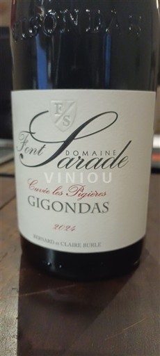 Rhônen laakso Gigondas Domaine Font Sarade les Pigieres 2024