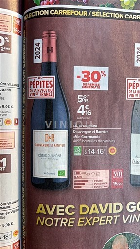 Valle del Ródano Côtes del Ródano Auvergne et Ramvier Vin Gourmand 2024
