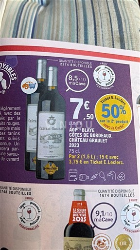Burdeos Blaye-Côtes de Burdeos Château Grualet 2023