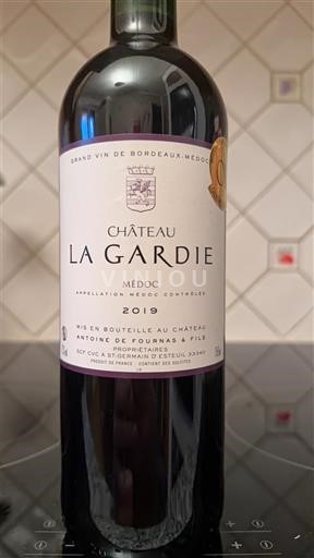 Bordéus Médoc Château La Gardie 2019