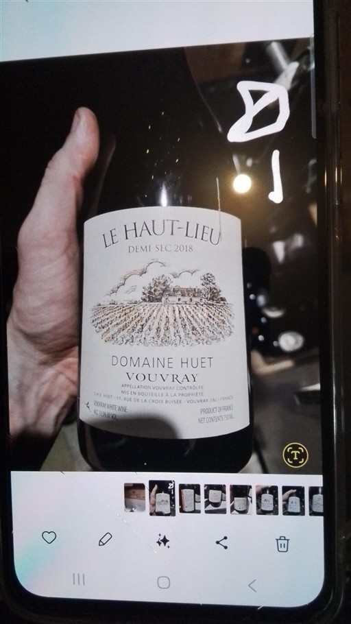 Loire Valley Vouvray Huet Le Haut-Lieu 2018