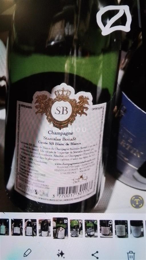 Champagne Stanislas Bonafé SB Blanc de Blancs Non-Vintage