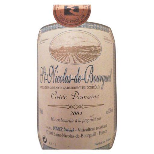 Loire-dalen Saint-Nicolas-De-Bourgueil Earl Olivier Patrick Domaine 2004