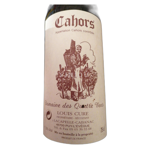 Sydväst Cahors Domaine des Quatre Vents 2000