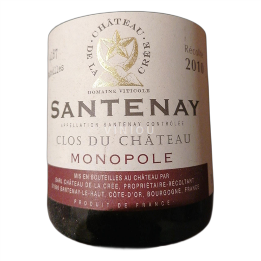 Burgundy Santenay Château de la Crée Clos du Château Monopole 2010