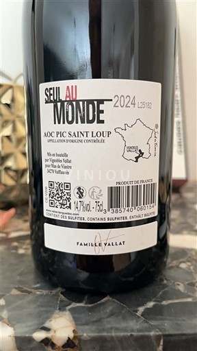 Languedoc Pic-saint-loup Famille Vallat Seul au Monde 2024
