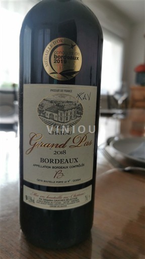 Bordeaux Château Grand Pas 2018