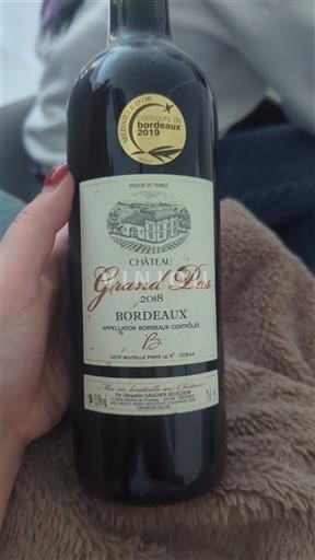 Burdeos Bordeaux Château Grand Pas 2018