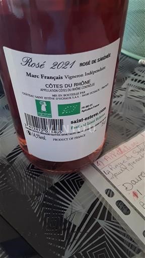 Rhônedalen Côtes du Rhône Château Saint Estève Uchaux Rosé de Saignée 2021