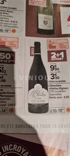 Valle del Ródano Côtes del Ródano L'Elendière Vieilles Vignes 2023